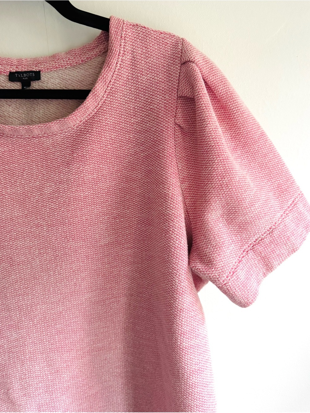Talbots Plus  Pink Short-Sleeve Knit Top
